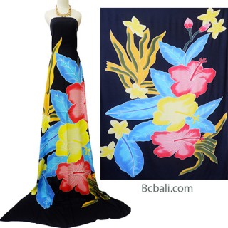 rayon sarongs handpainting  sexy design black color made in bali